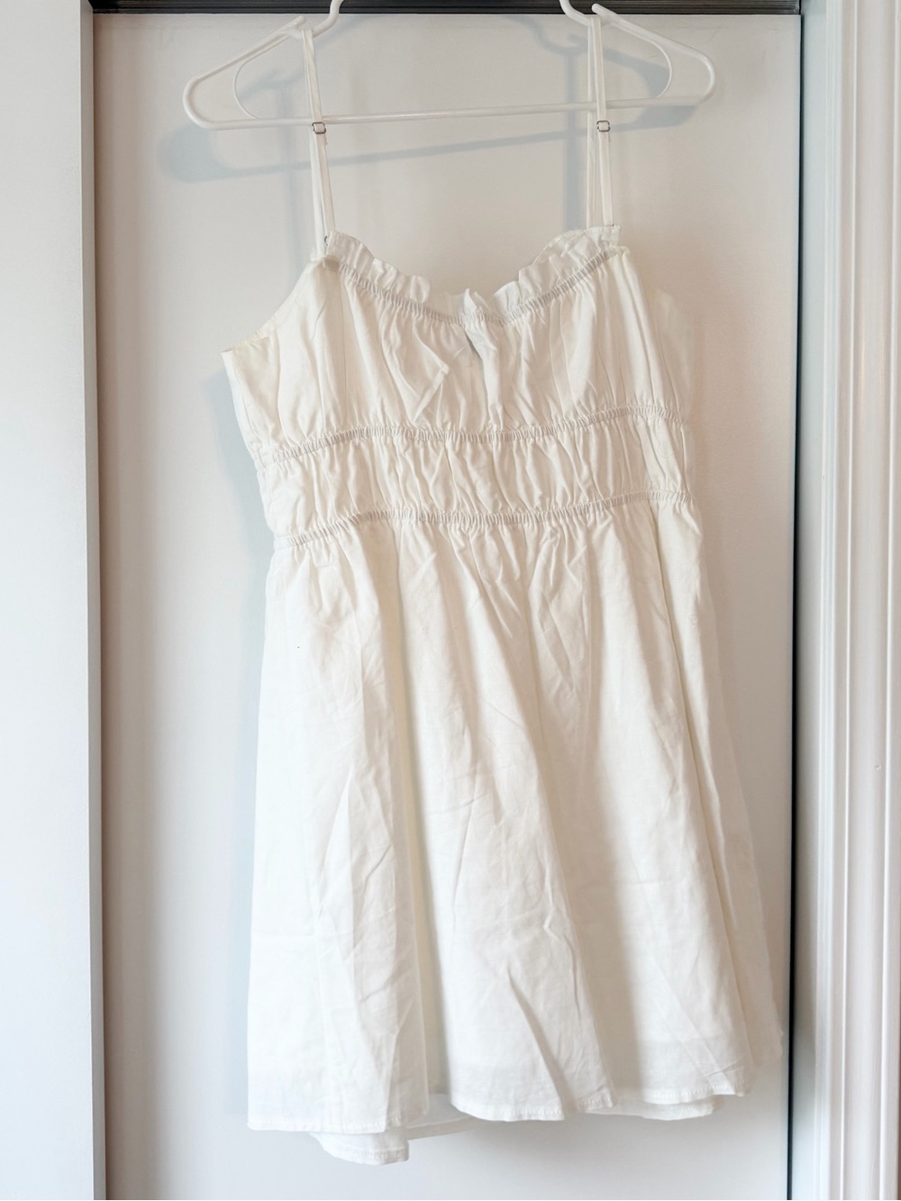 Petal & Pup White Spaghetti Strap Button-Front Sundress - Picture 2 of 5